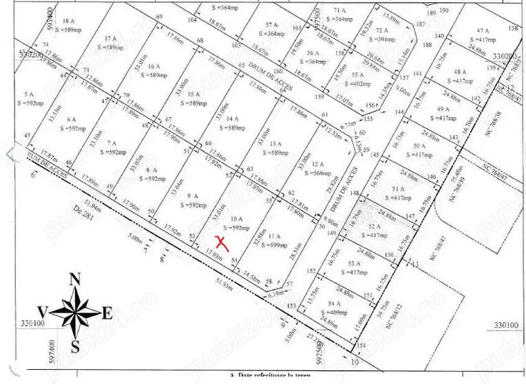 Vand Teren Comuna Pantelimon 417 MP Intravilan - IDEAL Constructie CASA - 145 Euro   Negociabil
