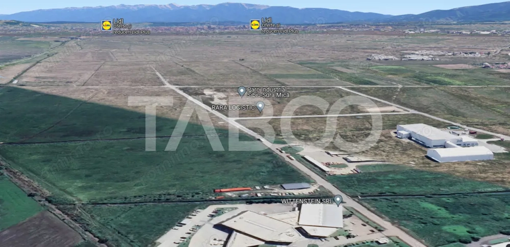 Teren de vanzare in zona Parcului Industrial Sura Mica cu acces camion