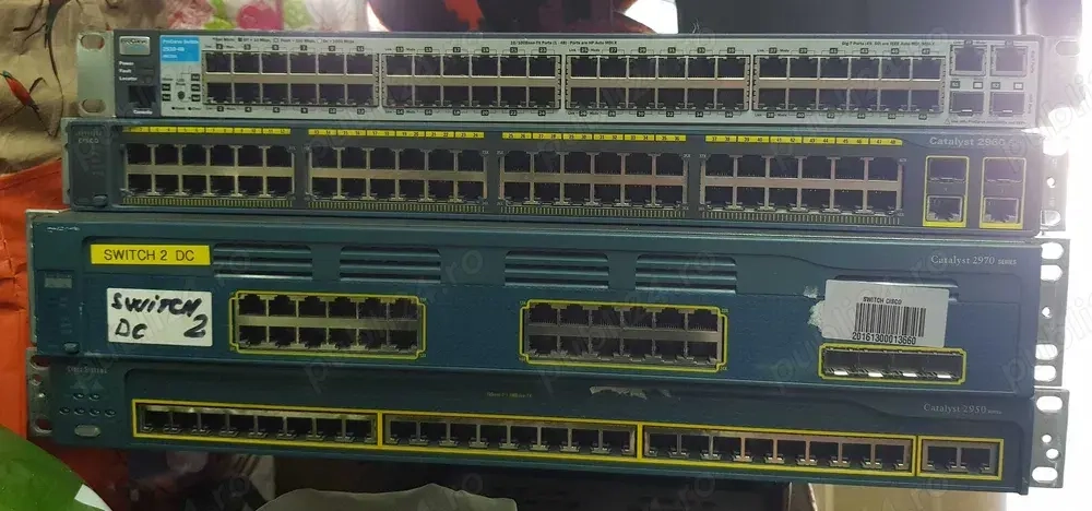 Switch Cisco Catalyst WS-C2970G-24T8-E WS-C2960-48TC-L WS-C2950T-24