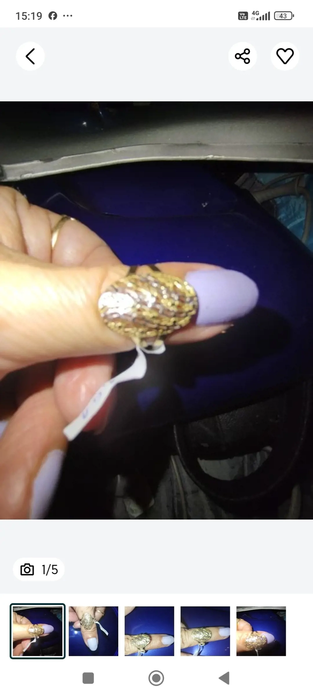 Inel nou filigran  din aur alb si galben 