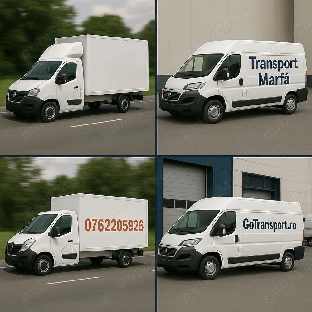 Transport marfă mobilă bagaje închiriere dubă cub cu prelată taxi relocări de apartamente 