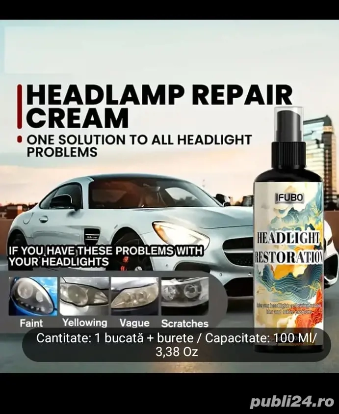 soluție regenerare faruri 