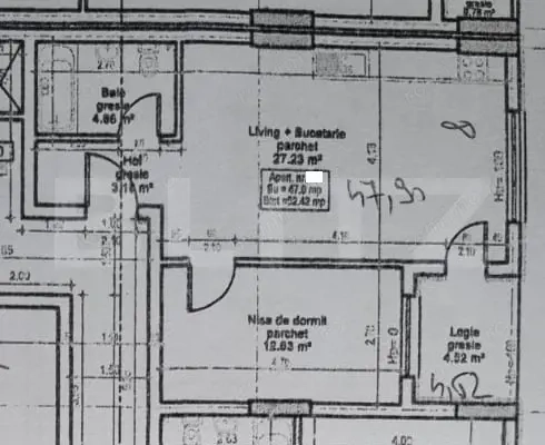 Apartament 2 camere, etaj intermediar, orientare Vestica, zona Vivo 