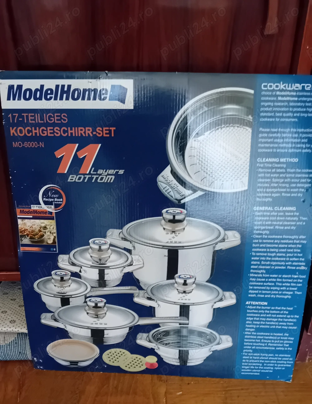 Set de vase 17 Teiliges kochgesgeschirr set Mo-6000-N 