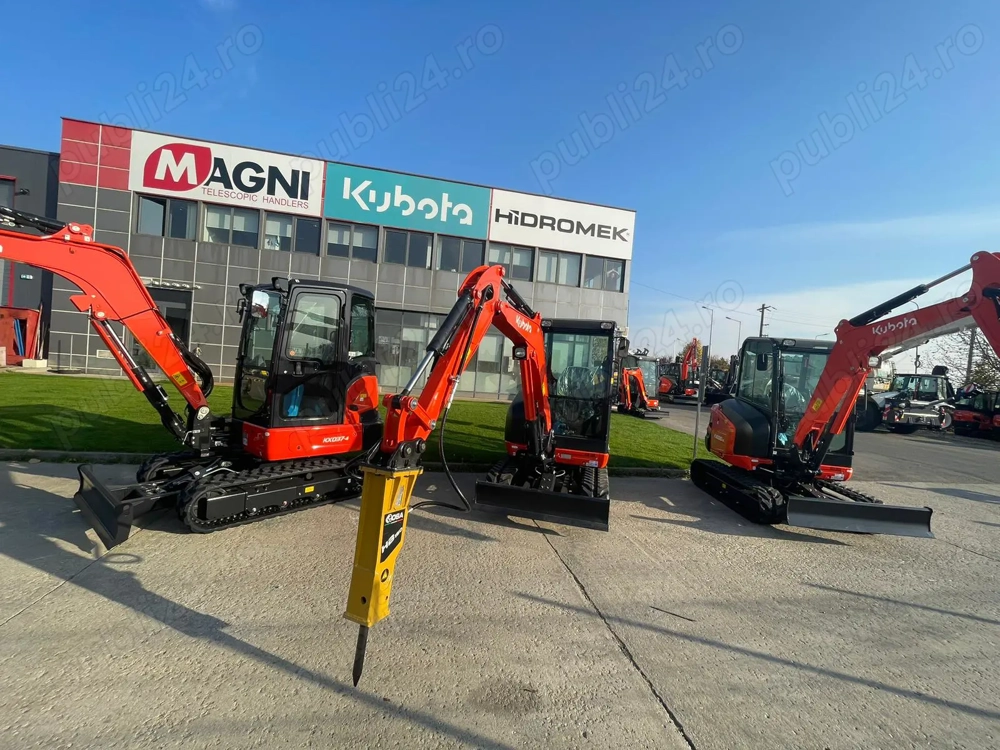 Miniexcavatoare Kubota noi, 24 luni garantie
