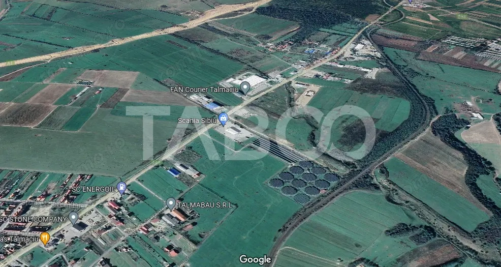 Teren intravilan 15.000 mp Front 47 m DN7 in Talmaciu zona industriala
