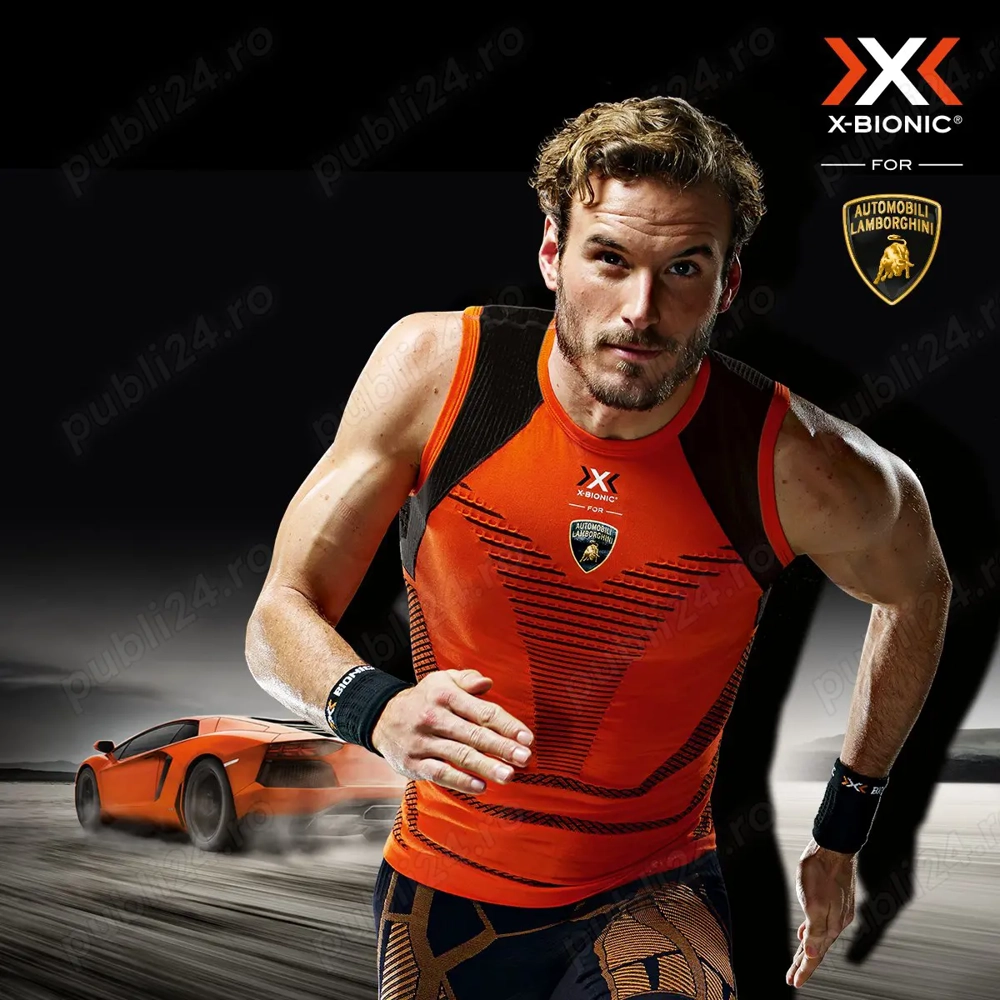 X-Bionic for Automobili Lamborghini tricou fara maneci -marimea L