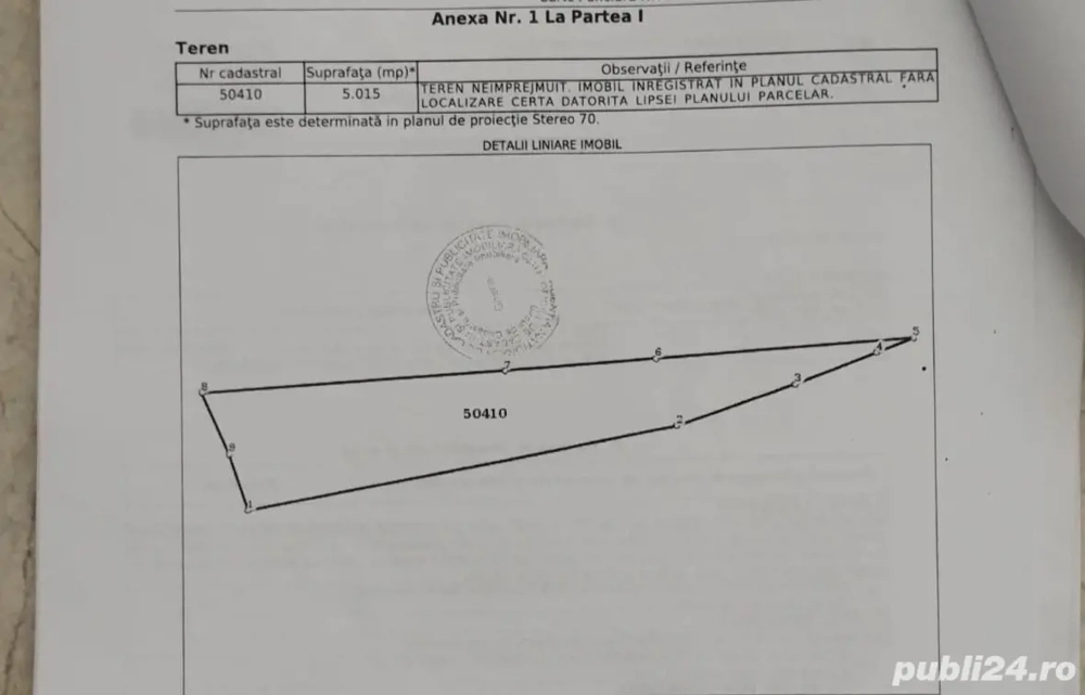  Teren intravilan 5000 mp. front 38. 
