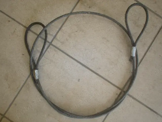 Cablu remorcare metalic 8 mm grosime, 2 m lungime