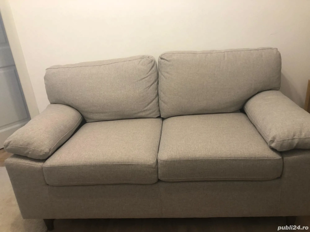 Canapea GEDVED 2 locuri gri deschis