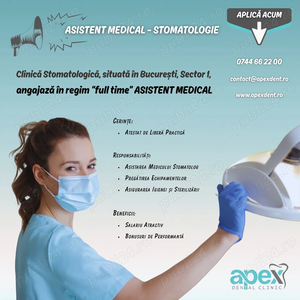 Angajam Asistent Medical Stomatologie 