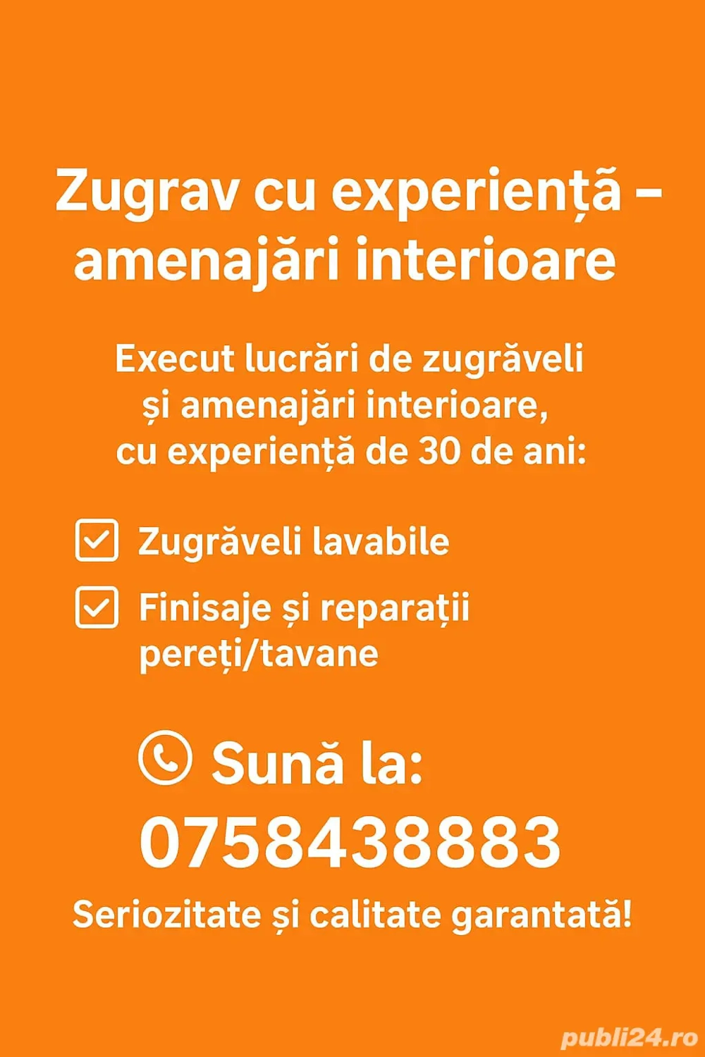 Zugrav cu experienta-amenajari interioare