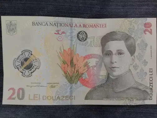 Bancnota de 20 lei pentru colectie cu Ecaterina Teodoroiu