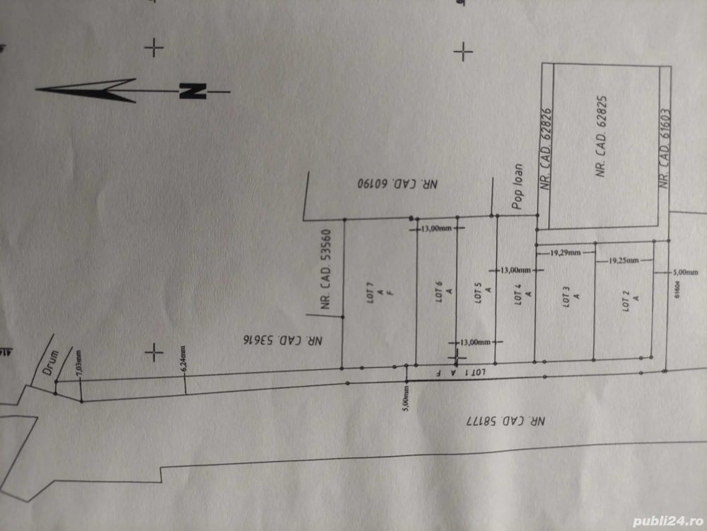 Teren intravilan parcele 