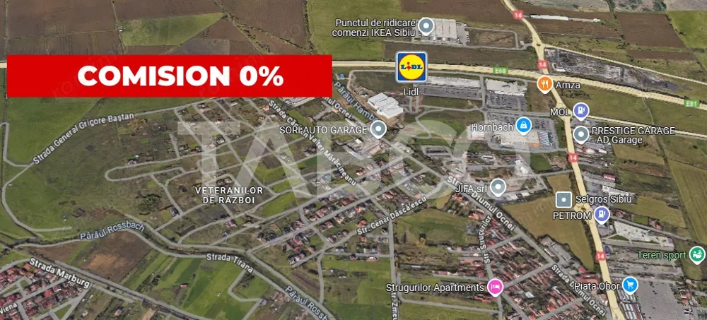 Teren intravilan de vanzare puz aviz de constructie utilitati in Sibiu