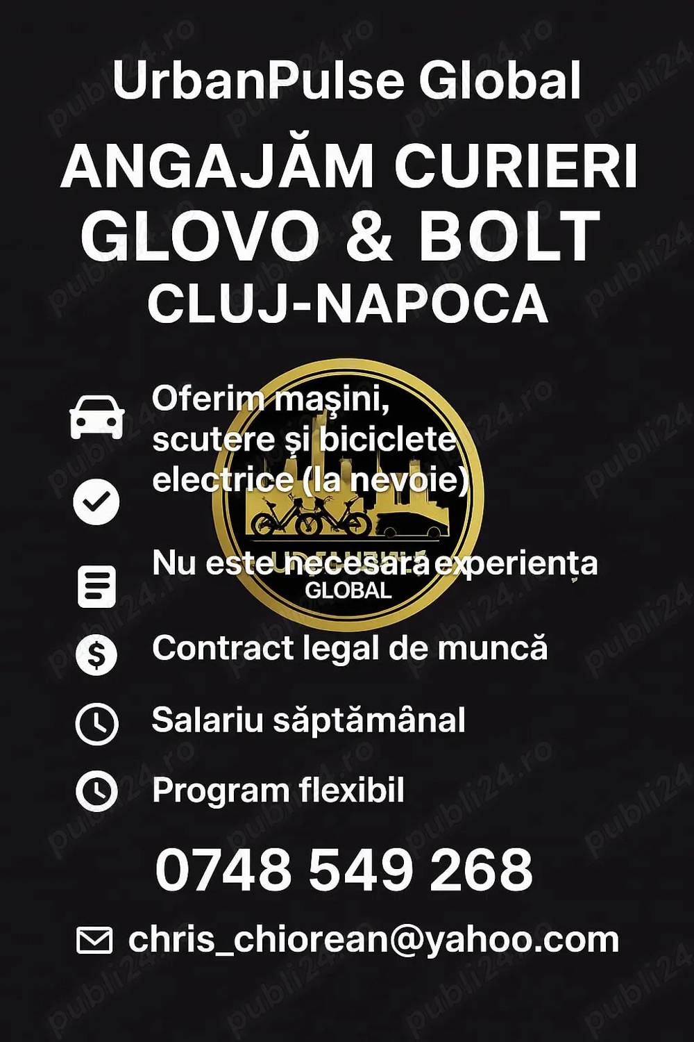 Angajam curieri Bolt - Glovo -Wolt Angajam curieri Bolt - Glovo -Wolt