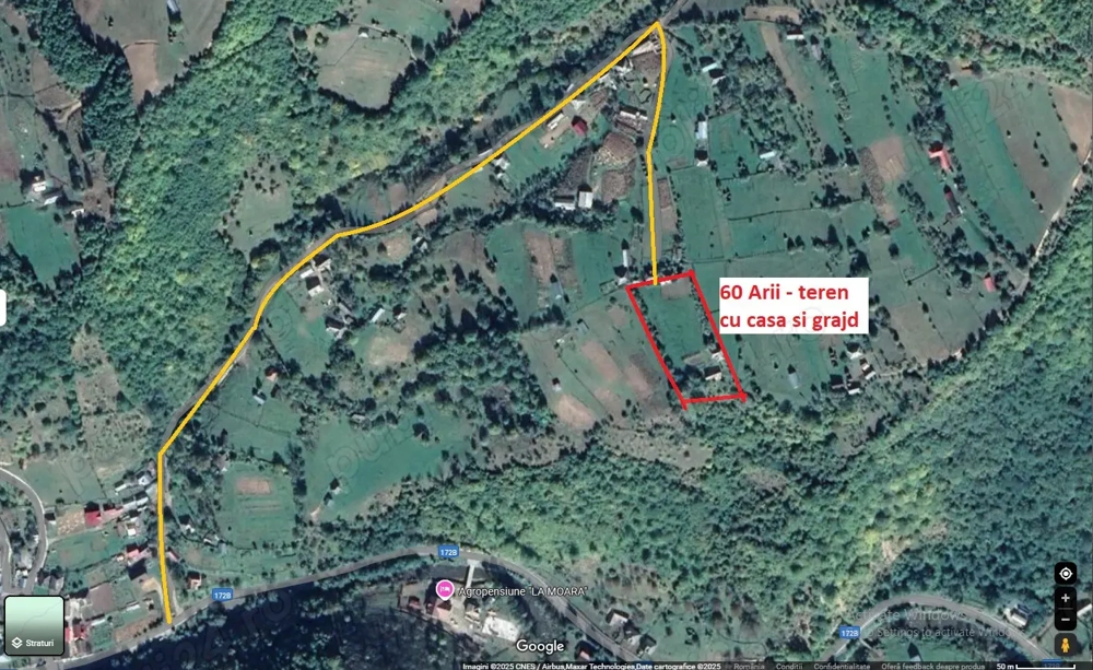 CASA-teren-PADURE-pasune Parva, jud  BN