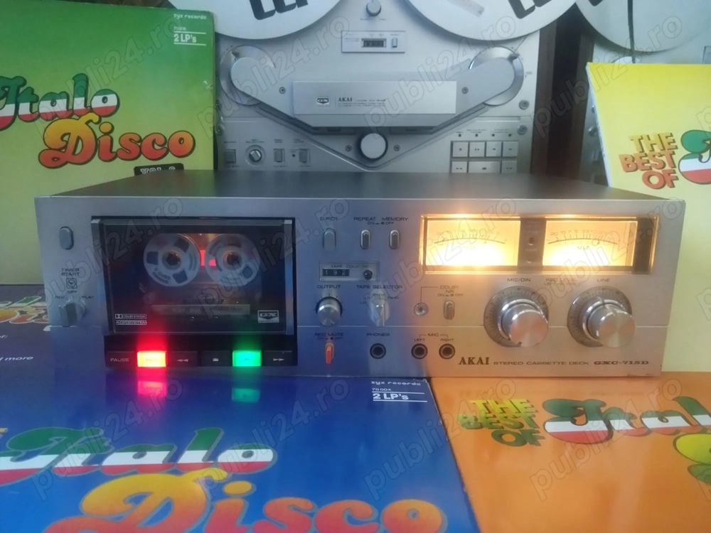 Deck AKAI GXC-715D Argintiu Stereo 2-Head cassette deck
