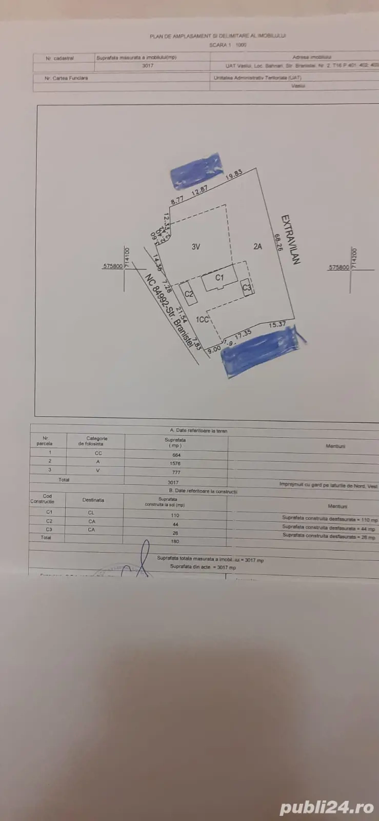 Unic proprietar,vand gospodarie functionala intabulata aflata in municipiul Vaslui,suburbia Bahnari