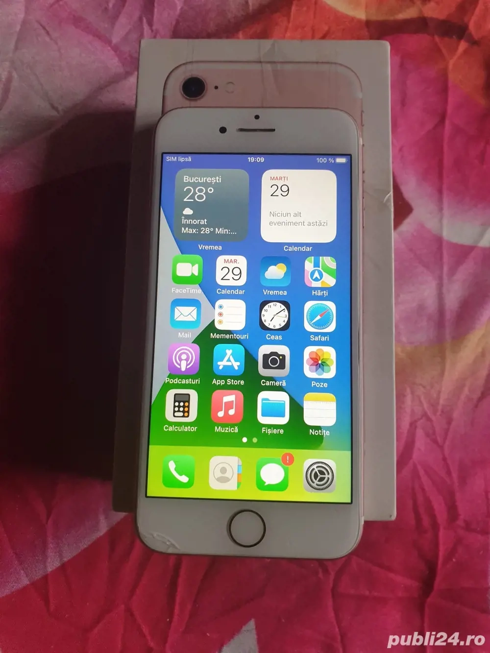 vand tel iphone 7 la cutie 128 gb liber de retea 4G 