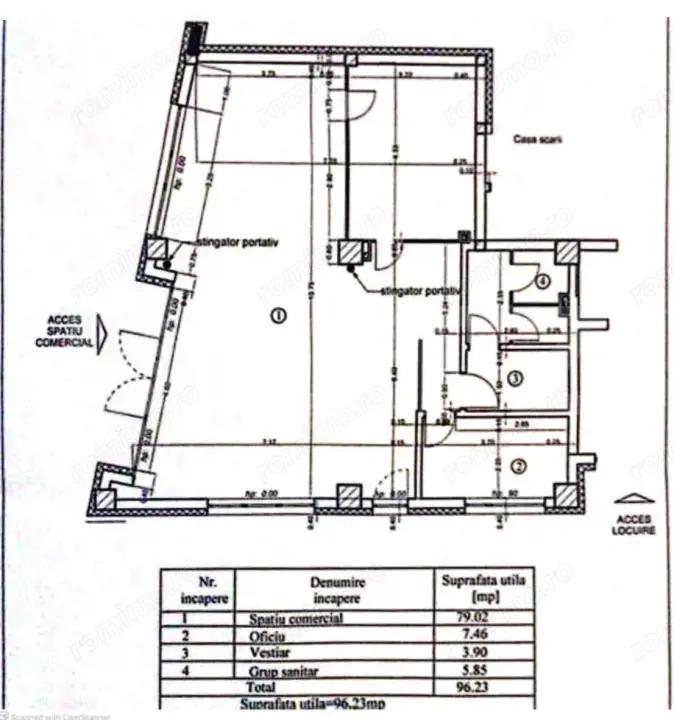 Spațiu comercial de vânzare, 96 mp, zona Gării