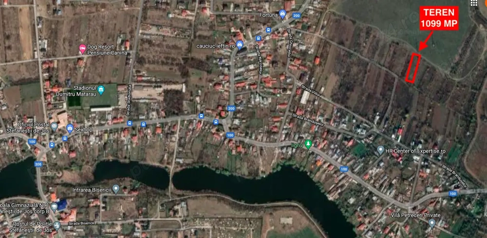 Teren intravilan, Stefanestii de Jos, 1099mp 