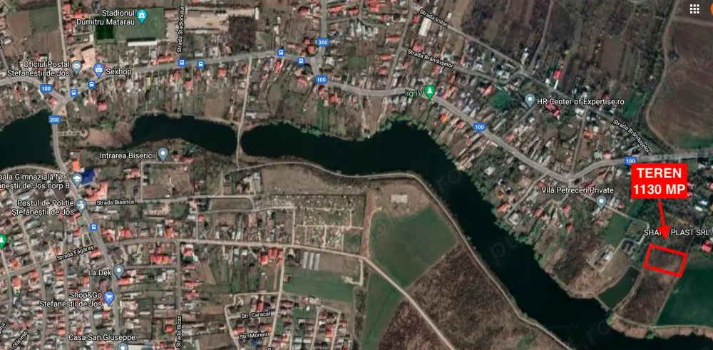 Teren intravilan, Stefanestii de Jos, 1130mp