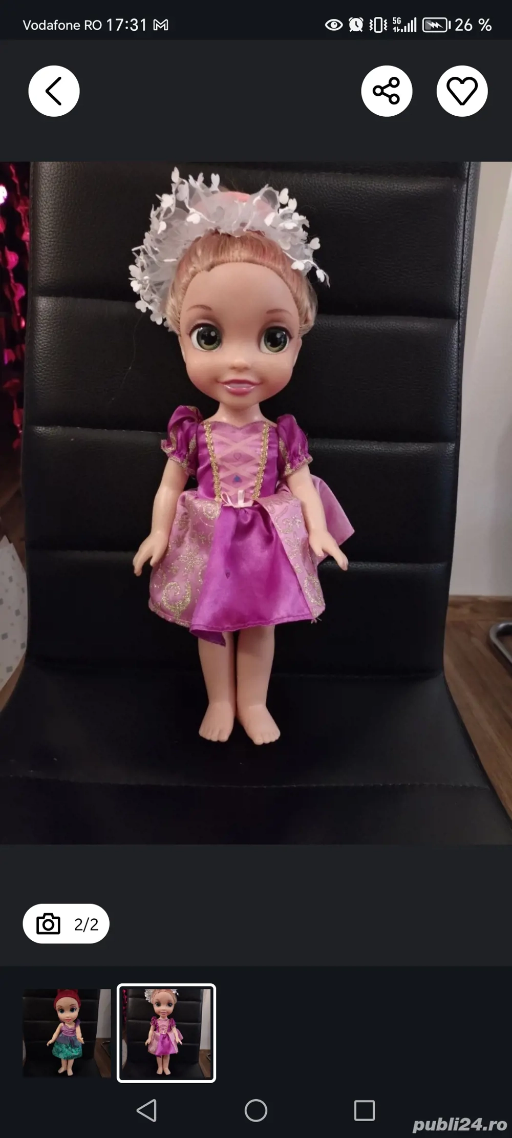 Păpuși Ariel și Rapunzel 