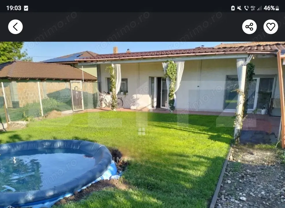 Casa individuala cu 2 camere,80 mp utili,267 mp teren,Totoi