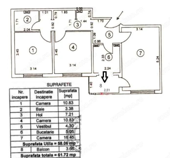De vanzare apartament de 3 camere Titan, 5 min metrou Grigorescu De vanzare apartament de 3 camere Titan, 5 min metrou Grigorescu