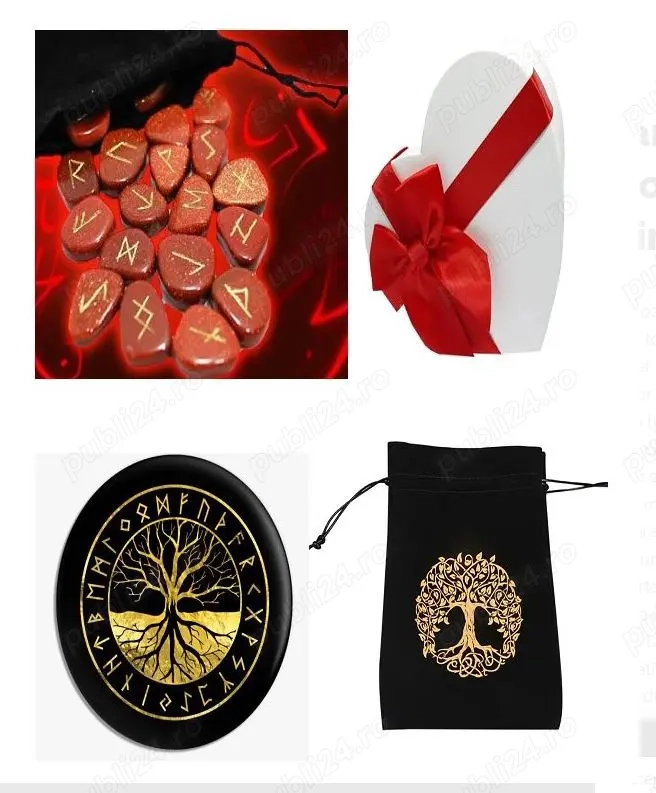 Cutie cadou set rune ametist.cuart roz.carneol.jasp rosu+ placa divinatie cadou+Set 7 chakre 