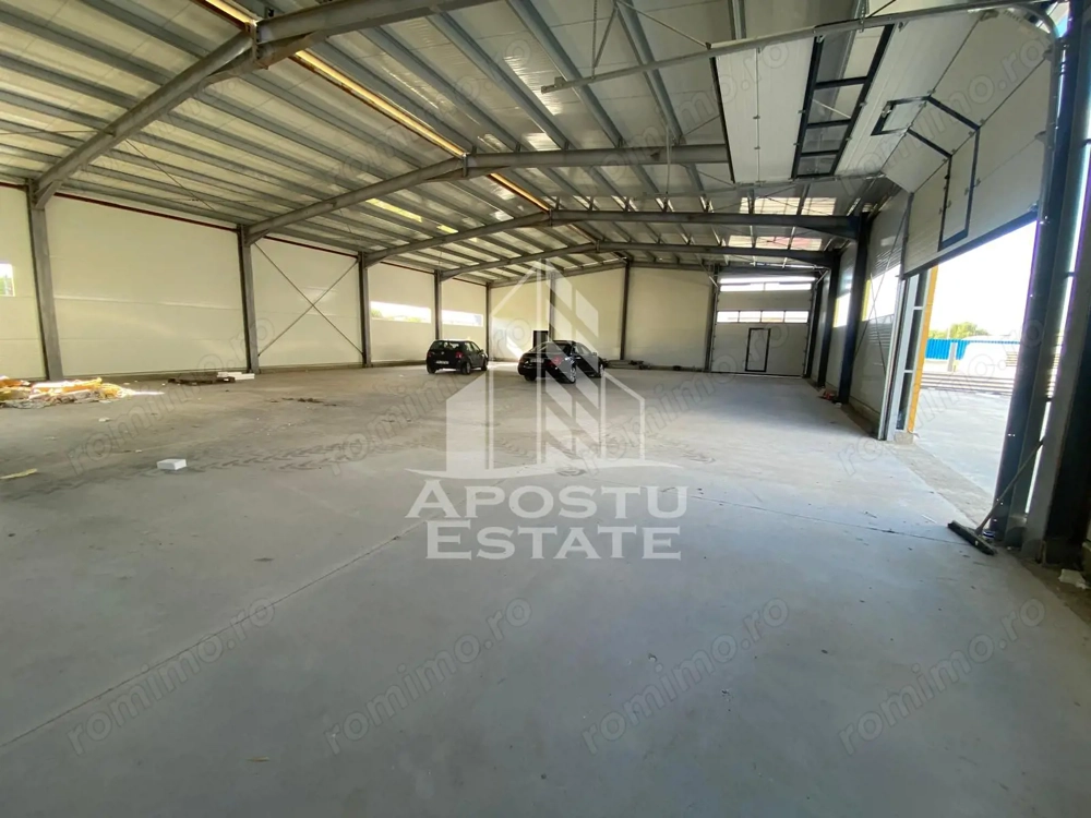 Hala noua de inchiriat 550 mp, birouri, parcare, Sacalaz.