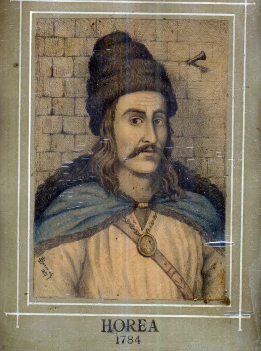 Ludovic Bassarab (1866-1933) HOREA 1784 Semnat Datat 1887 - 33 27cm