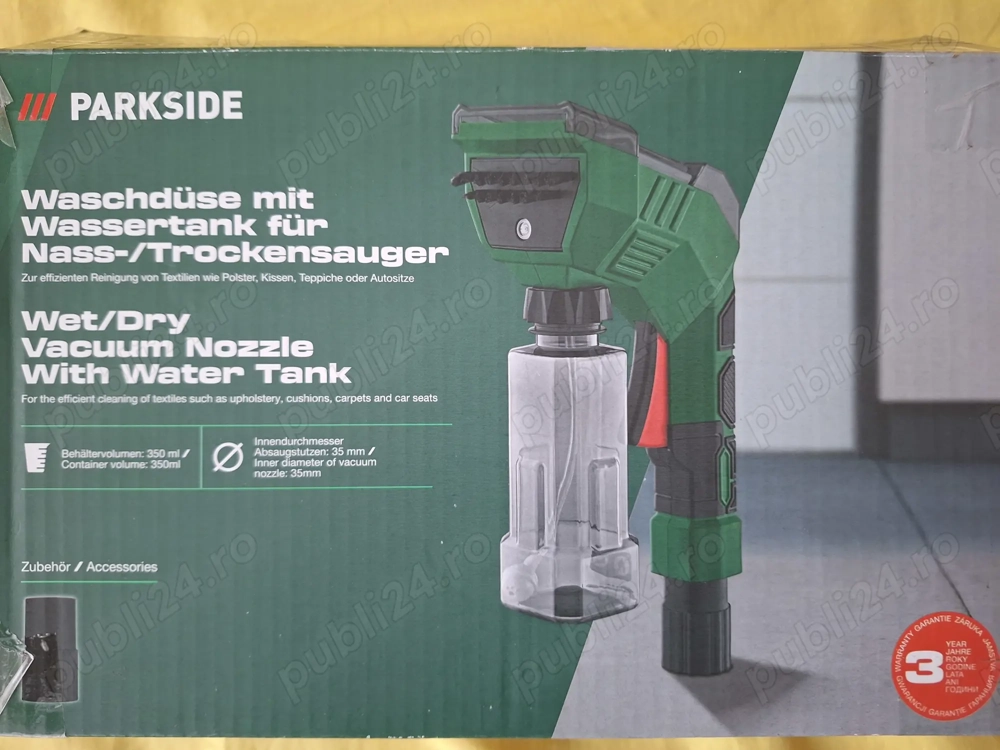 Pentru aspiratoare umede uscate - Duza de spalare cu rezervor de apa