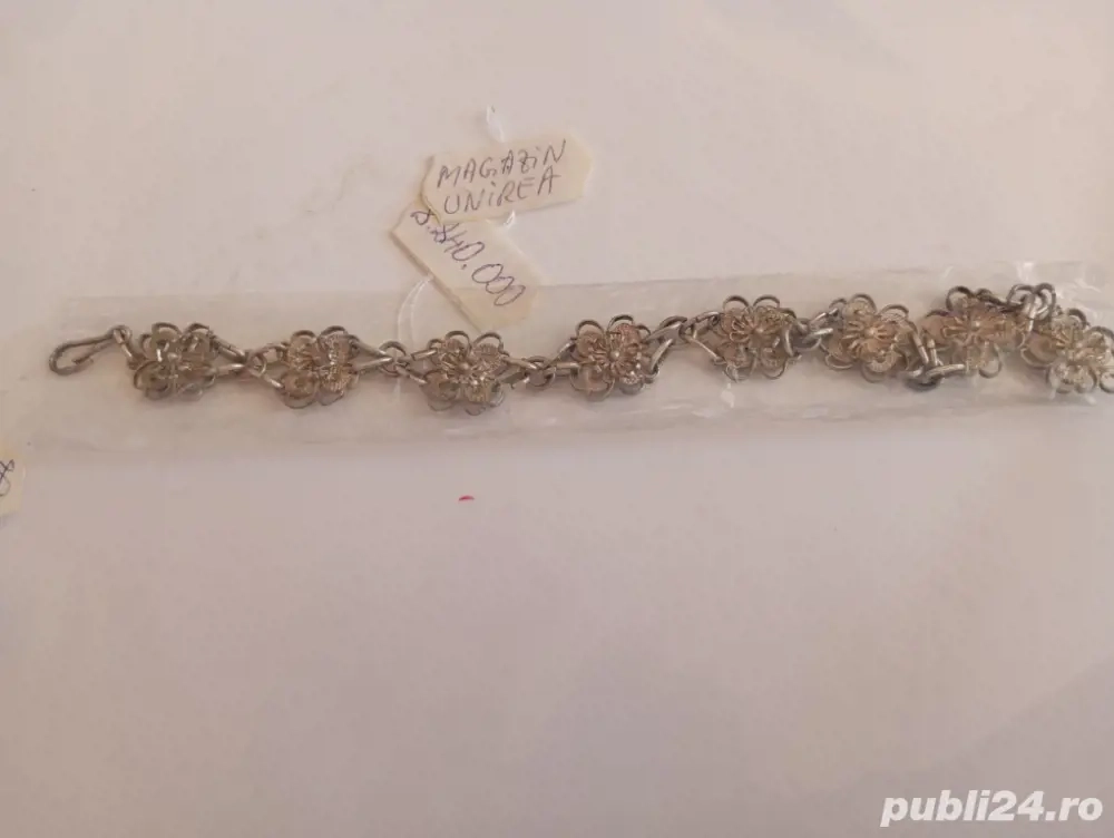 bratara argint inflorata