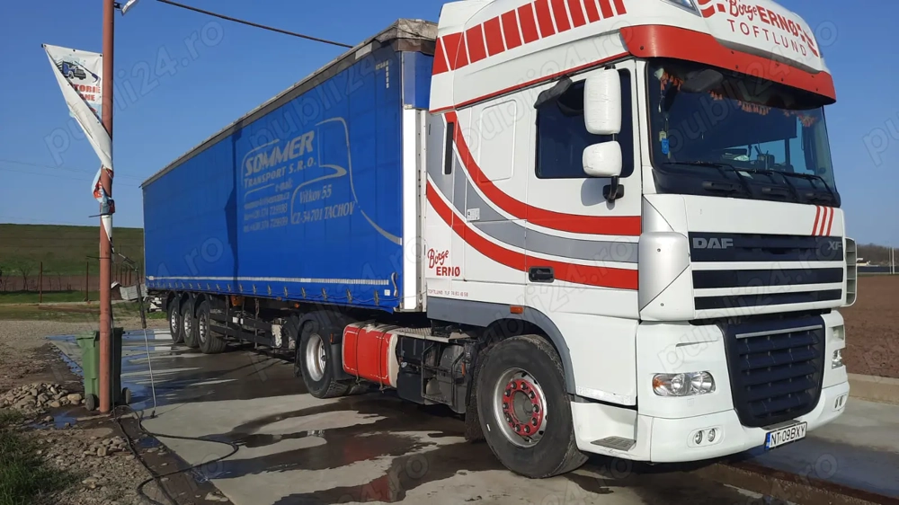 Ansamblu Cap tractor DAF XF 105 anul 2012 + Remorca