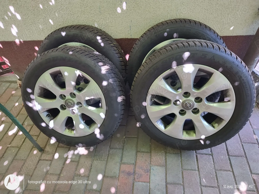 Jante Opel Insignia 225/55 R17 DOT 4022, anvelope Dunlop Winter Sport5