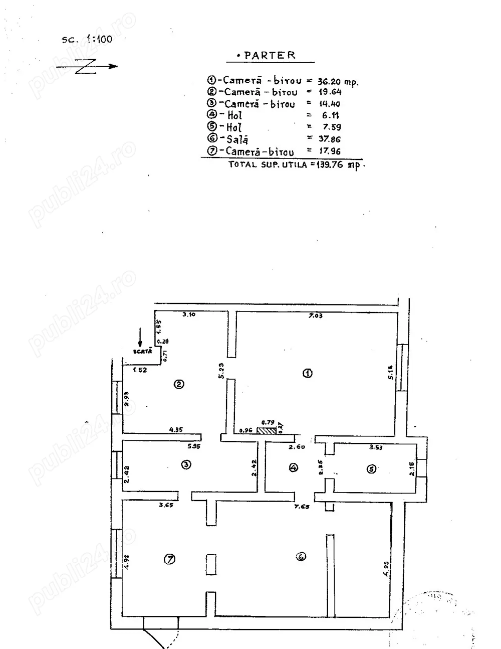 Inchiriez Spatiu parter 130mp si etaj 120mp sau separat