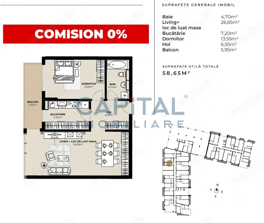 Apartament 2 camere – Marasti, bloc nou în construcție