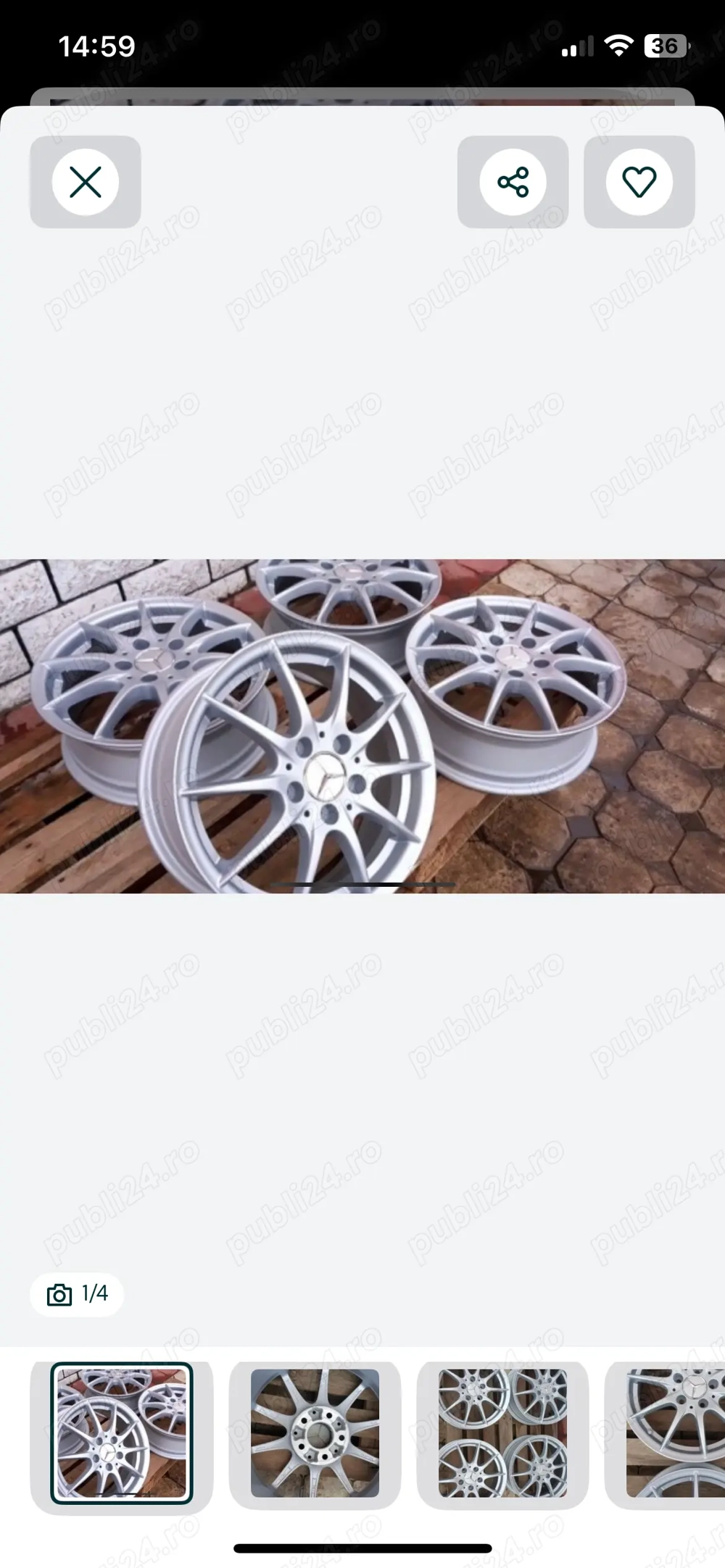 Jante mercedes cu anvelope noi