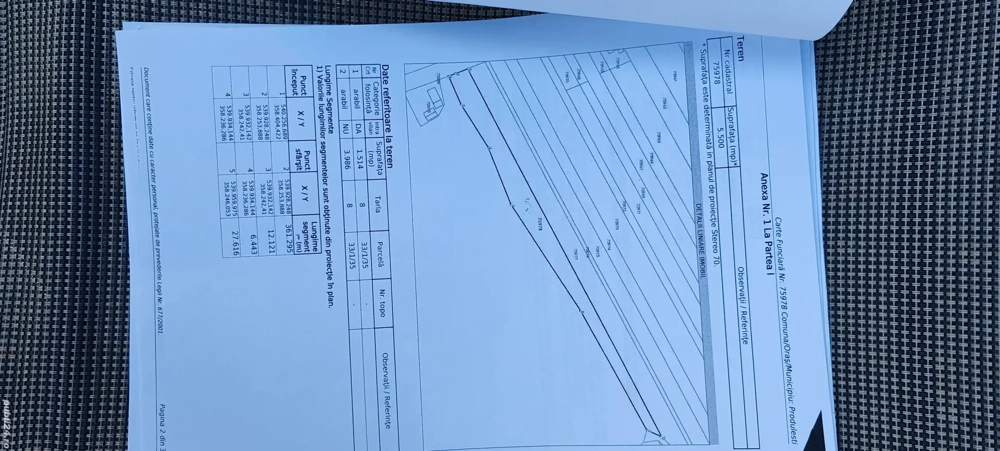 vand teren intravilan 5500 mp cu deschidere la sosea de 23 m inclusiv cadastru
