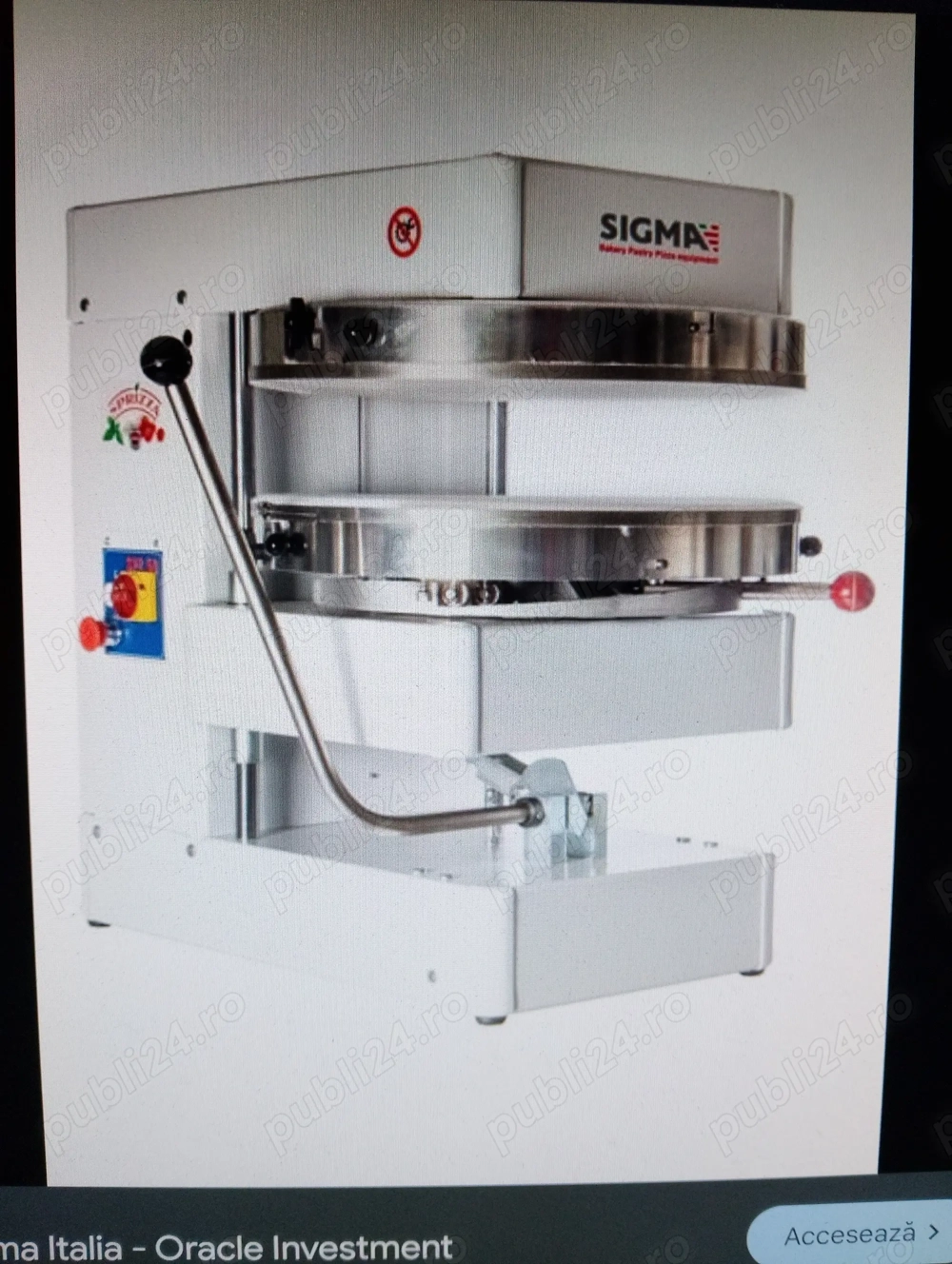 Presa marca Sigma pentru intins blat pizza 300 - 320 mm