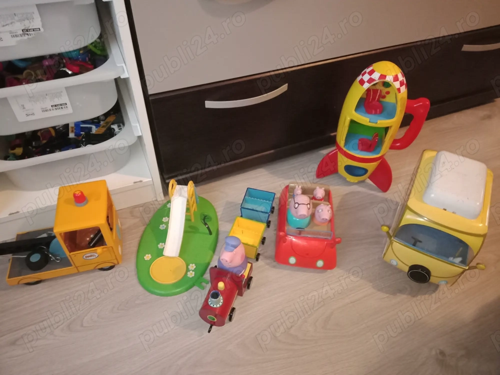 Lot jucarii Peppa pig  raccheta tren masina bus 