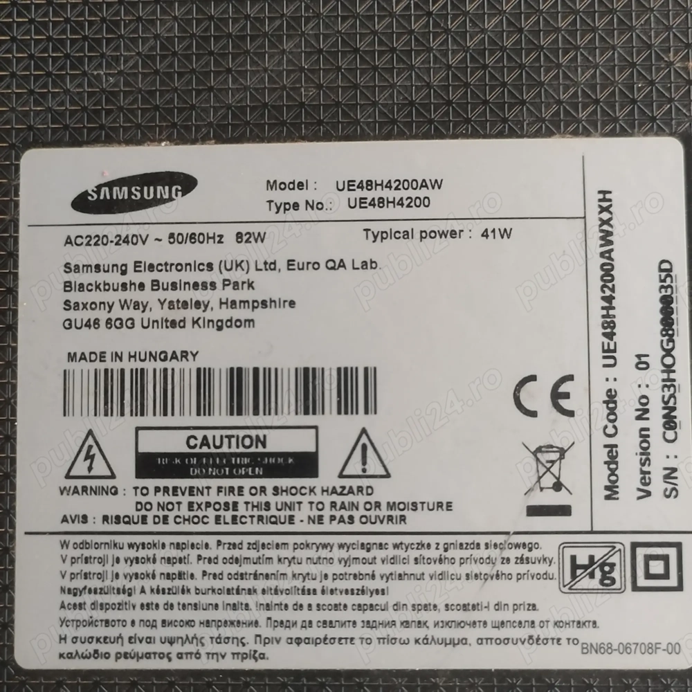 Dezmembrez TV Samsung UE48H4200AW