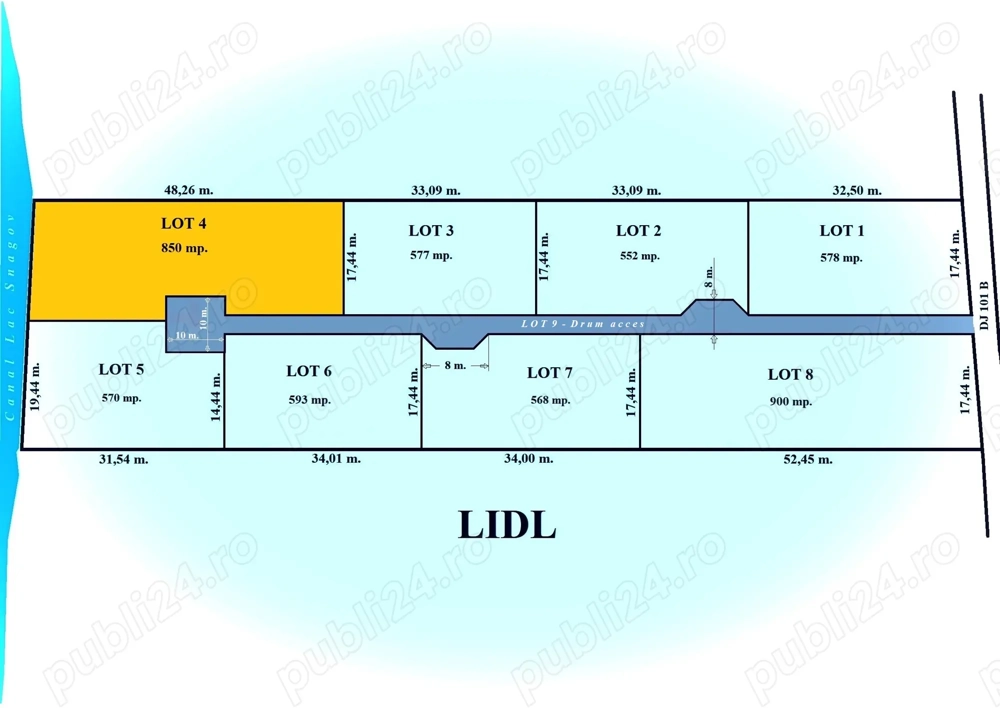 Snagov - Ghermanesti - Lidl, 875 mp. teren intravilan, cu deschidere la Lacul Snagov