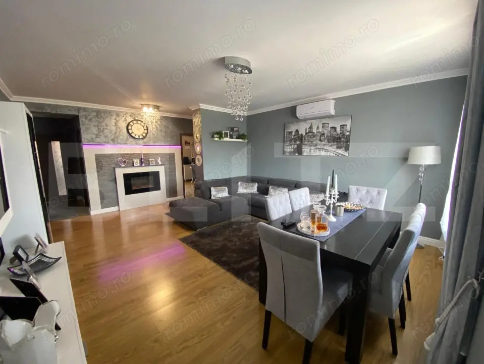 Apartament SUPERB 3 camere, 81 mp utili, garaj, 2 bai- zona Calea Moldovei