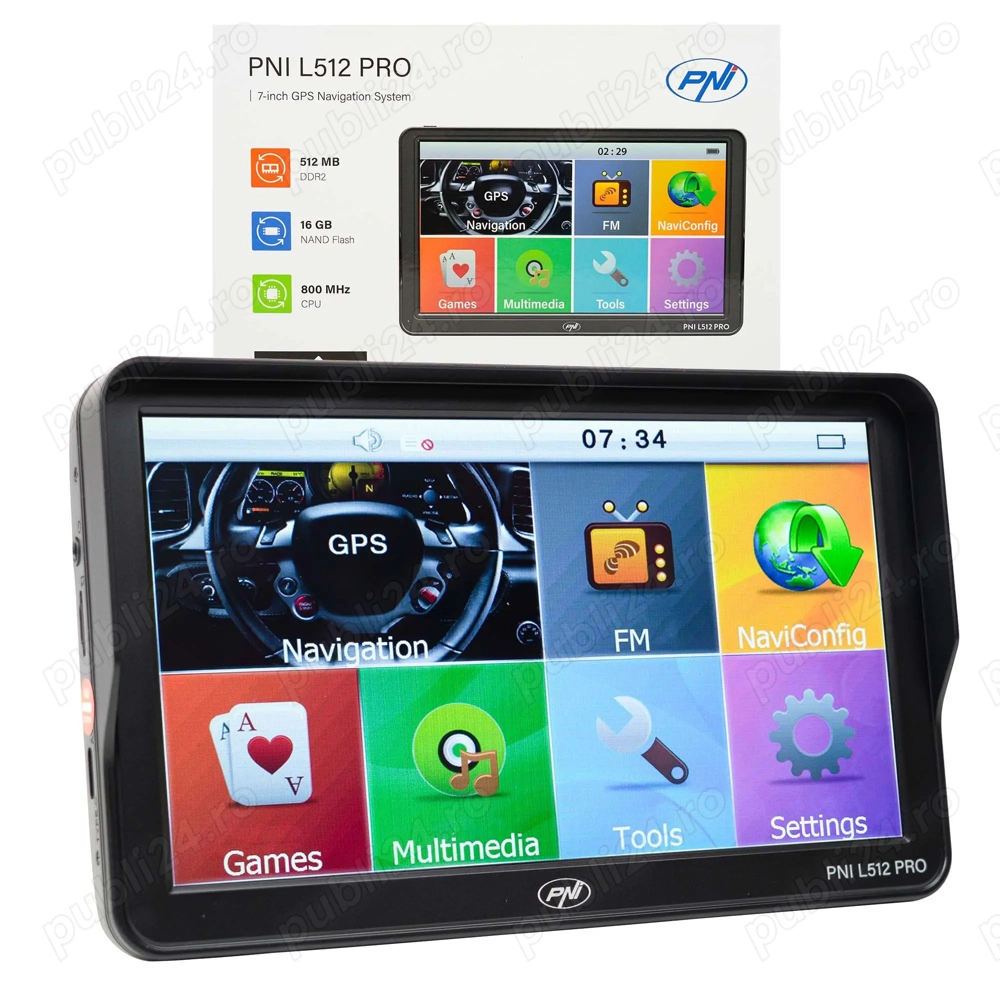 GPS L512 Pro-PNI-gata de drum cu harti, program, auto camion