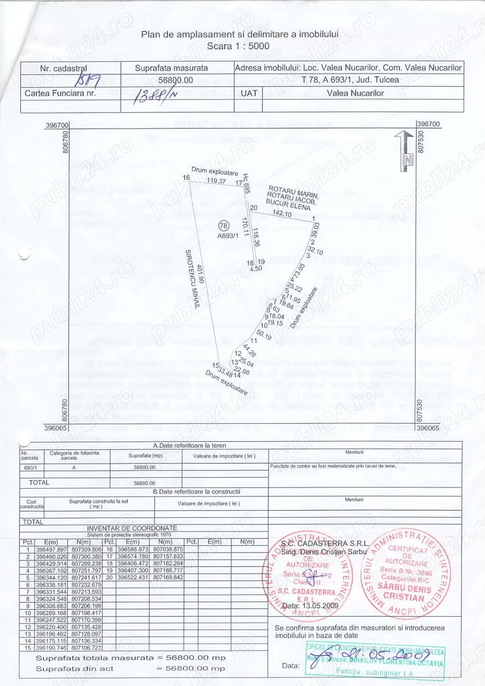 Teren 7,3 ha Aghighiol langa lac
