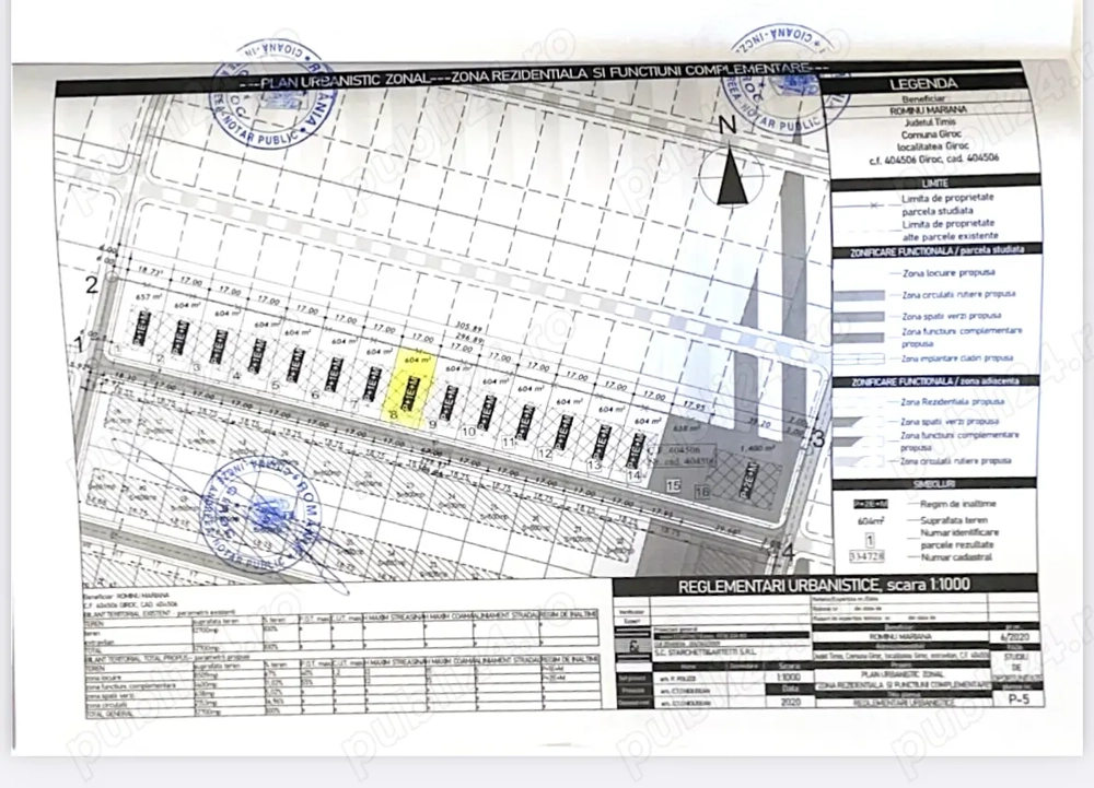 Anunț vânzare teren   Giroc, lângă Restaurantul Flonta