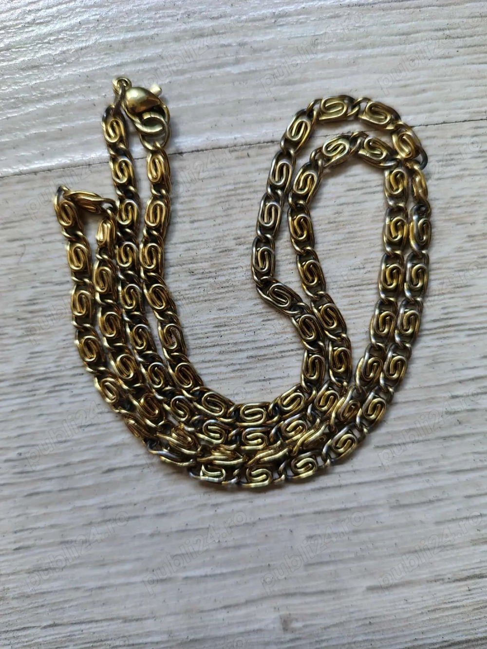 Lantisor suflat cu aur 12K, 48cm lungime